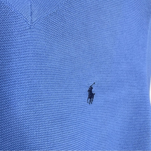 Polo Golf Ralph Lauren Vest Lightweight V-Neck Cotton Blue Men’s - Picture 3 of 5